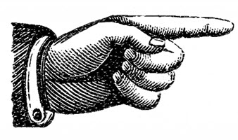Vintage Pointing Hand